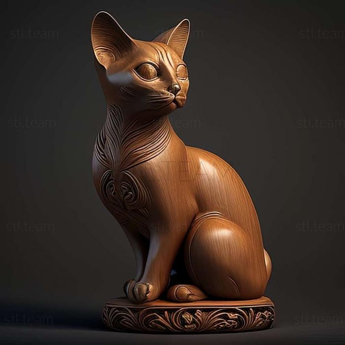 3D model Burmese cat (STL)